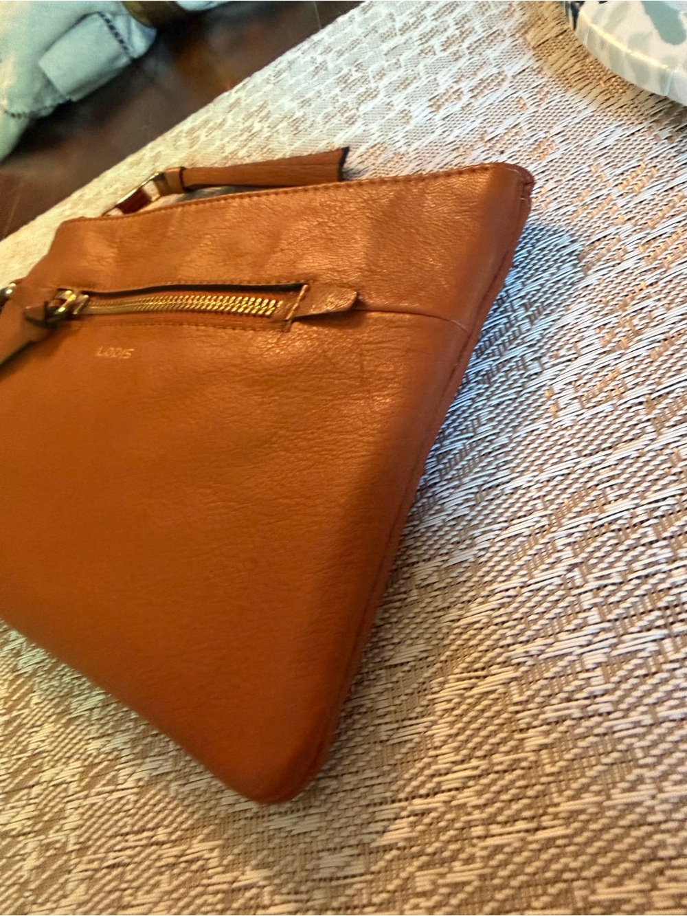 Lodis leather wristlet RFID wallet cognac color - Picture 16 of 16